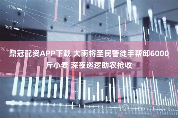 鼎冠配资APP下载 大雨将至民警徒手帮卸6000斤小麦 深夜巡逻助农抢收